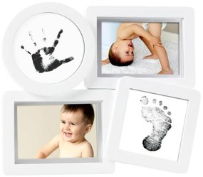 Kit rama foto multipla cu amprente din cerneala pentru manuta si piciorus - Pearhead