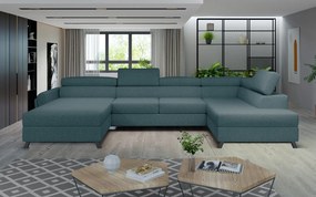 Colțar lemn masiv Formă U Extensibil Joy 370x190cm Personalizabil - Grande 75, Dreapta