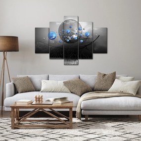 Tabloul cu bile abstracte albastre (150x105 cm)
