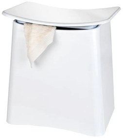Taburet cu spațiu de depozitare Wenko Wing, 33 l, alb