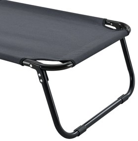 Sezlong "Corfu" cu acoperis neagru si parasolar gri închis