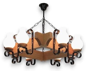 Lustră pe lanț Brilagi QUEEN 8xE14/40W/230V fag