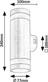 Aplica LED CCT perete exterior IP65 Urfa Line maro