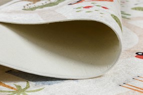 BAMBINO 1165 covor lavabil Grădină zoologică pentru copii anti-alunecare bej - SECUNDAR-COTATI PRODUSUL