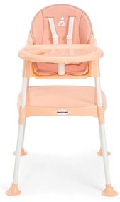 Scaun de Masa pentru Bebelusi, 3 in 1, Transformabil in Scaunel si Masuta, Centura de Siguranta in 5 Puncte 55x86x55 cm