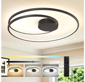 Brilagi - Plafonieră LED reglabilă TWISTER, 105 W, 230 V, Ø100 cm, neagră, cu telecomandă