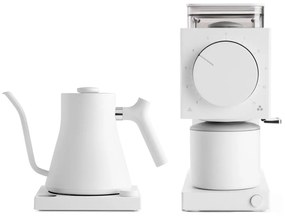 Fellow Ode + Stagg EKG alb | Rasnita electrica de cafea + Gooseneck ceainic