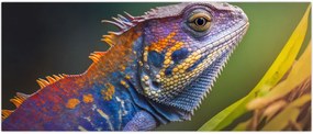 Tablou - Iguana colorată (120x50 cm)