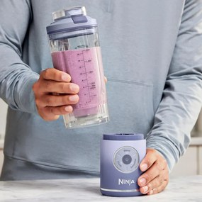 Blender portabil Ninja Blast Max BC251EUGY, 14.4W, 11.1V, 570 ml, 19000 rpm, Zdrobire gheata, Pana la 25 de cicluri, Fara BPA, Gri