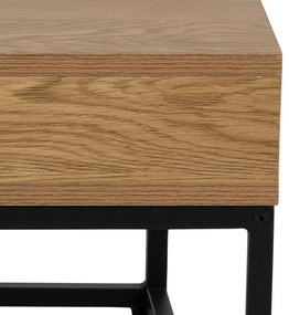 Măsuță de cafea în culoare naturală închisă cu blat cu aspect de lemn de stejar 80x80 cm Willford – Actona