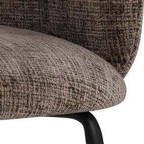 MAZZONI EXPORT CLARA Maro Stins (țesătură Juto 24)/picioare negre - SCAUN MODERN ADÂNC TAPIȚAT PENTRU SALON/LIVING/BIROU LOFT