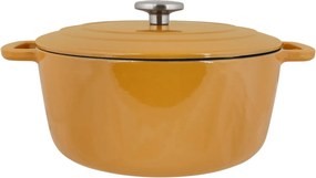 Oală fontă emailată cu capac 28 cm Auriu Fontestic Cosy &amp; Trendy 3311528