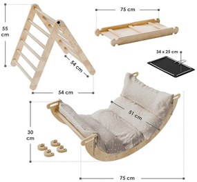Juskys Set de cățărare pentru copii Movario 4 în 1