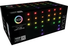 Lanț de Crăciun cu telecomandă Icicle 172 LED,colorat