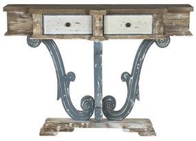 Consola Epoch din lemn antichizat gri 127x38x92.5 cm