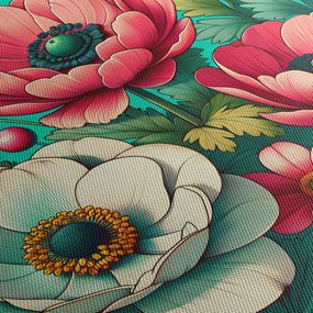 Tablou - Flori pe fundal albastru (150x105 cm)