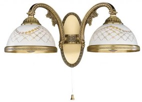 Aplica clasic design italian din alama, sticla 7002 RA-A. 7002/2