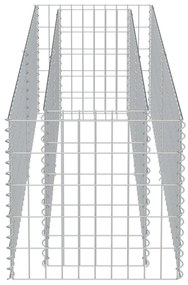 Strat inaltat gabion, 180 x 50 x 50 cm, otel galvanizat 1, 180 x 50 x 50 cm