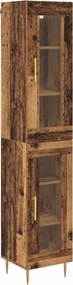 vidaXL Bufet 2 pcs Lemn Vechi Sticlă