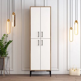 Comodă pentru pantofi Berlin A - Walnut, White