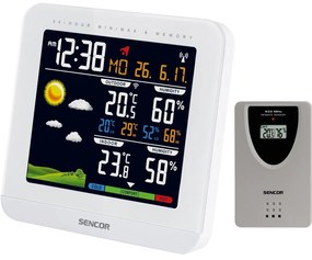 Stație meteo Sencor SWS 5600 cu wirelesssenzor, alb