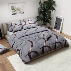 Lenjerie din bumbac PLAVA gri Dimensiune lenjerie de pat: 70 x 90 cm | 140 x 200 cm