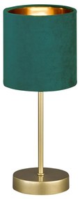 Veioză verde/aurie din metal cu abajur textil (înălțime 34 cm) Aura – Fischer &amp; Honsel