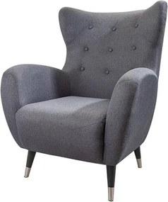 Fotoliu design clasic DON antracit