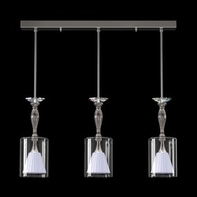 Lustra cu 3 pendule moderna design LUX ANOMALY 03-CH, nickel