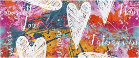 Tablou - Inima pe un fundal abstract (120x50 cm)