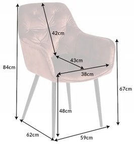 Neînvins Scaun de design Milano catifea maro