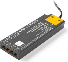 Transformator Easy Click GTV pentru bandă LED, 20W, 12V, IP20, 4 ieșiri Mini AMP, cablu 1,5 m 20 W, 12 V, 1.5 m, Plastic, Easy Click