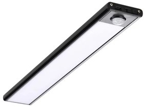 Corp led pentru dulap cu senzor de miscare si acumulator, 2.5 W, lumina neutra(4000K), 260 lm, IP20, negru, V-TAC