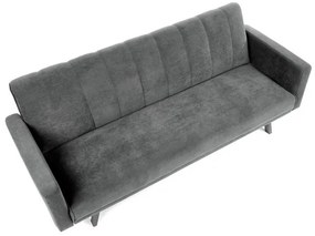 Canapea extensibila Armando velvet gri – H78 cm