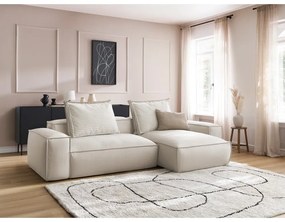 Colțar bej cu tapițerie din imitație de piele (cu colț variabil) Boheme – Bobochic Paris