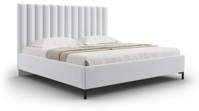 Pat matrimonial gri deschis tapițat cu spațiu de depozitare și somieră 160x200 cm Casey – Mazzini Beds