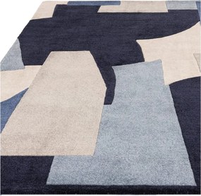 Covor albastru handmade din fibre reciclate 200x290 cm Romy – Asiatic Carpets