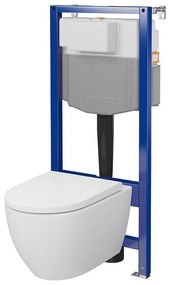 Set vas wc suspendat Zen Pro StreamOn cu capac soft close si rezervor incastrat C19 Aqua 50 pneumatic