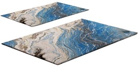 Covorașe de baie albastre 2 buc. 60x100 cm – Foutastic