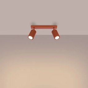 Spot Sollux SL.1637 KARBON 2xGU10/10W/230V roșu
