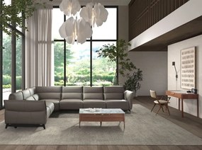 Coltar LUX design italian modular cu functia relax Cowhide gri inchis