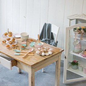 Lingura patiserie cu capat tesit, roz, Alice