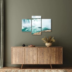 Tablou cu cascadele și corabie (90x60 cm)