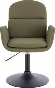 HR480N Scaun Khaki Piele Ecologica Premium Soft cu Bază Neagră