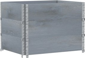 vidaXL Jardinieră de grădină, gri, 80x60 cm, lemn masiv pin