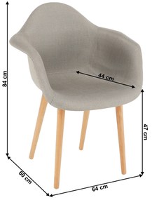 Fotoliu de design, gri/fag, KADIR NEW TIP 4