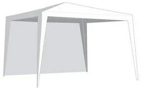 Perete pavilion de grădină VETRO-PLUS fără fereastră, 2,95 x 1,9 m alb