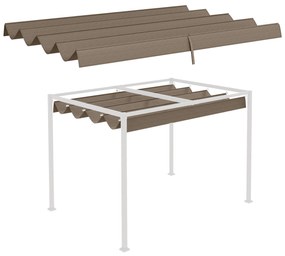 Outsunny Toit de schimb pentru pergola, pânză de înlocuire, protecție solară anti-UV pentru pergola de 3 x 2 m, culoare cafea | Aosom Romania