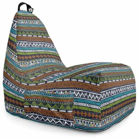 Fotoliu Puf Bean Bag tip Chill XL, Tribal Aztec