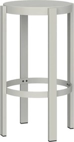 Scaun de bar gri deschis din oțel (înălțime șezut 65 cm) Doon – noo.ma